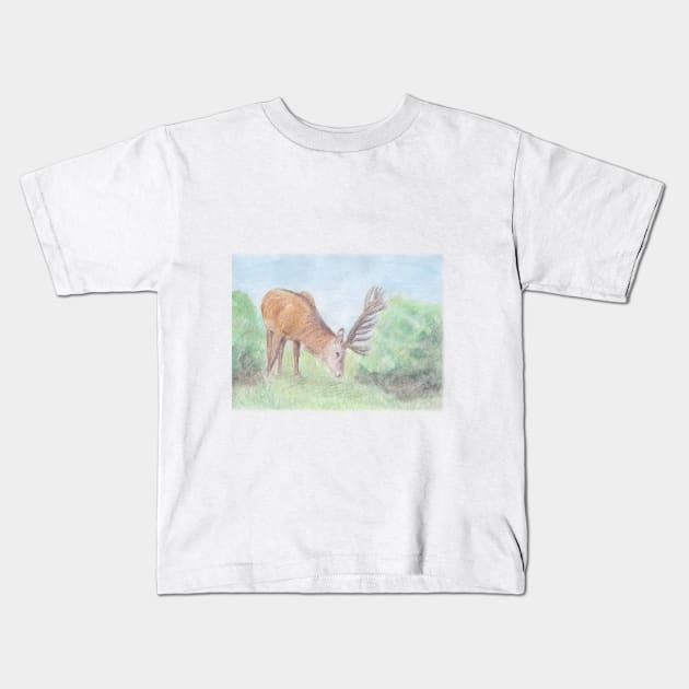 Deer Kids T-Shirt by lindaursin